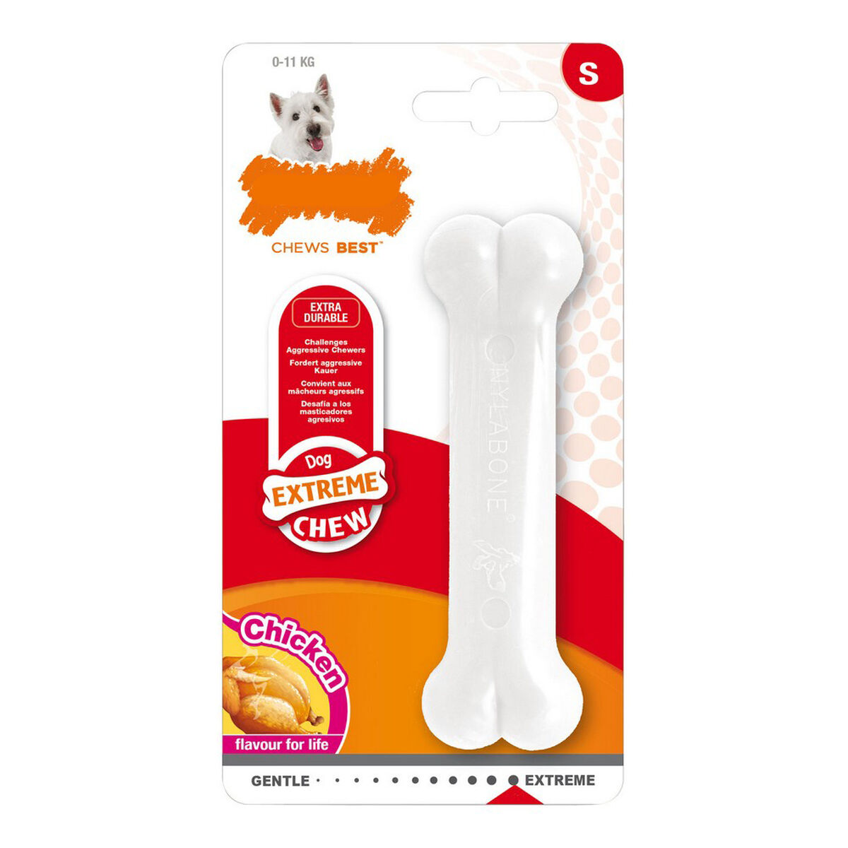 Mordedor de perro Nylabone Extreme Chew Talla S Pollo Nylon - Effik Store