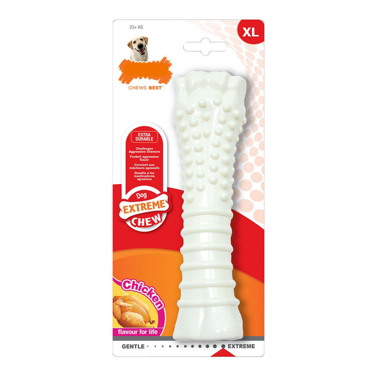 Mordedor de perro Nylabone Dura Chew Texturizado Pollo Nylon - Effik Store