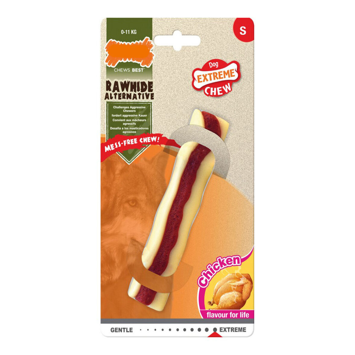 Mordedor de perro Nylabone Extreme Chew Roll	Rawhide Talla S Pollo Nylon - Effik Store