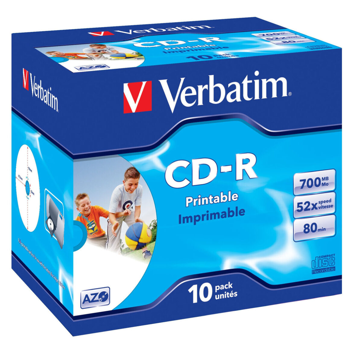 CD-R Verbatim 43325 700 MB (10 Unidades) - Effik Store