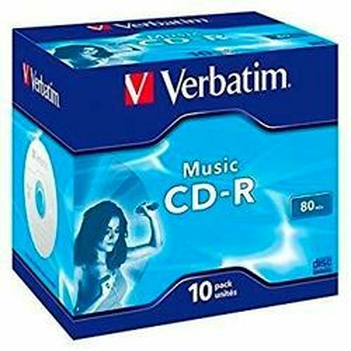 CD-R Verbatim Music CD-R 700 MB Negro (10 Unidades) - Effik Store