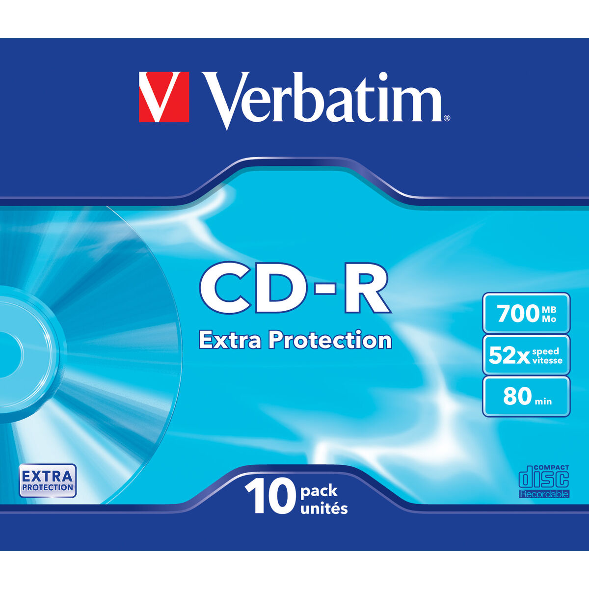 CD-R Verbatim 43415 700 MB (10 Unidades) - Effik Store