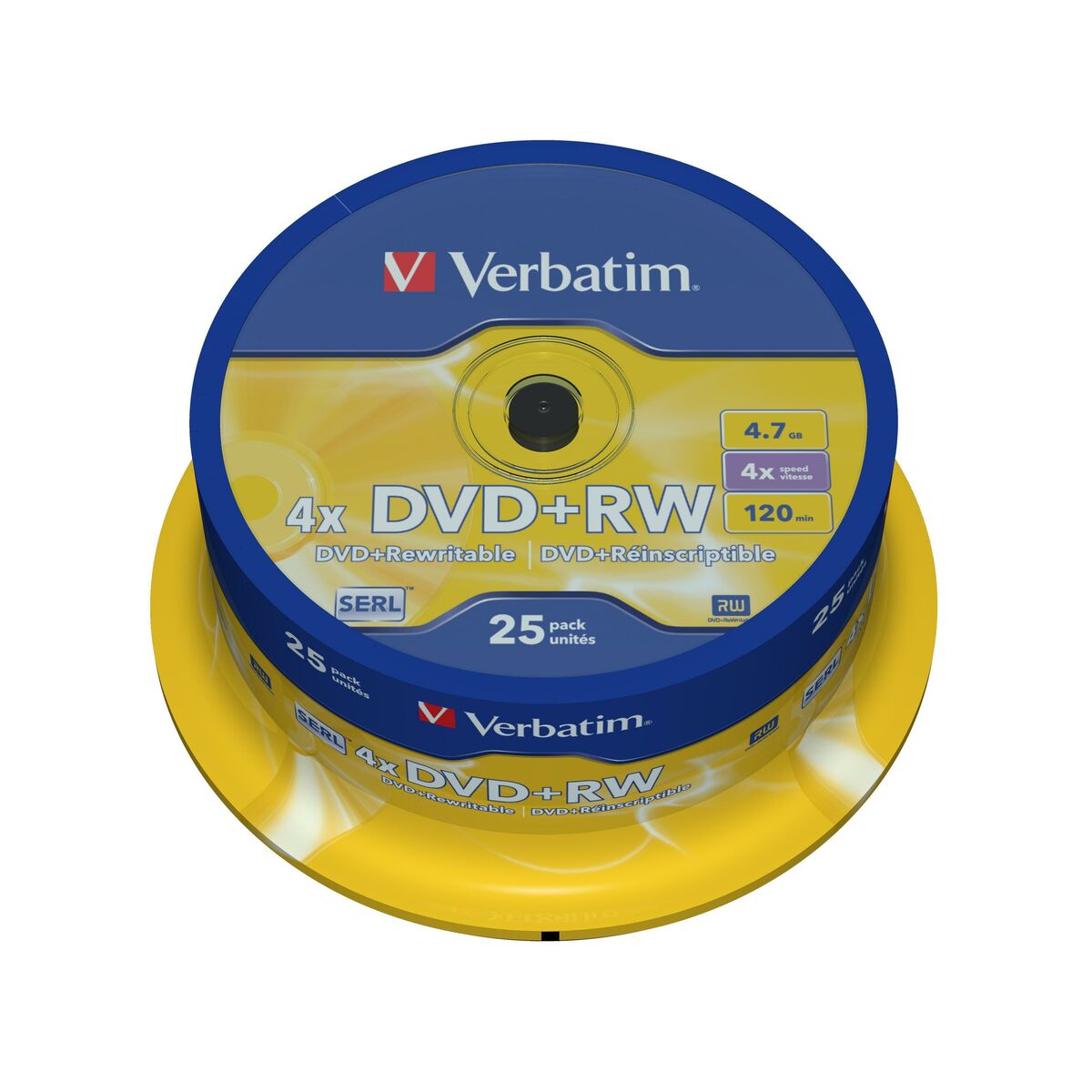 DVD-RW Verbatim    25 Unidades Multicolor 4,7 GB 4x - Effik Store