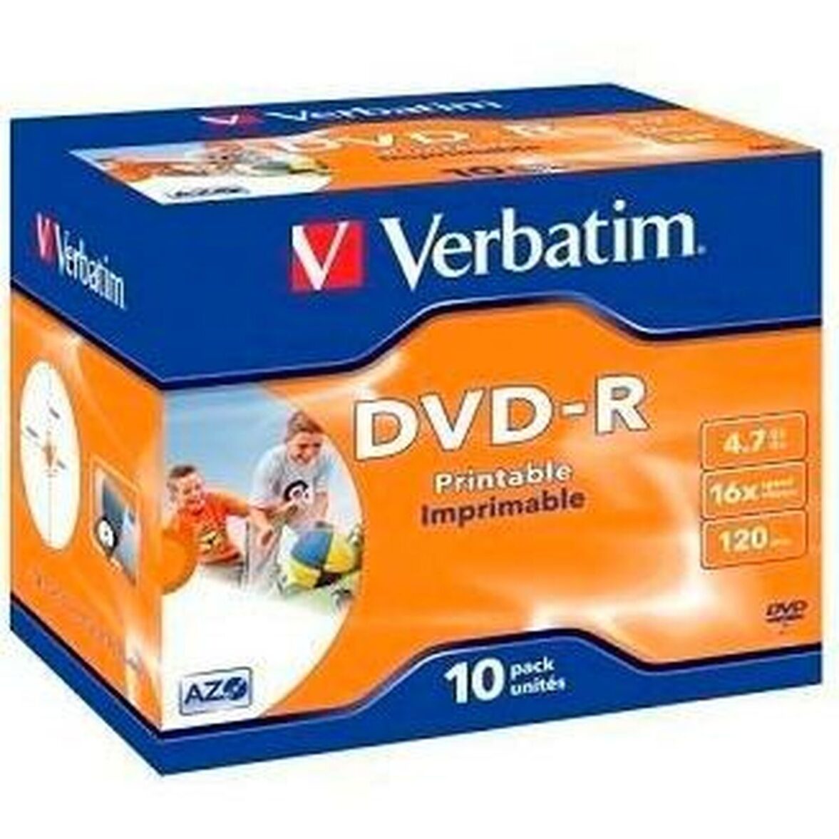 DVD-R Verbatim 4,7 GB 16x 10 Unidades (10 Unidades) - Effik Store