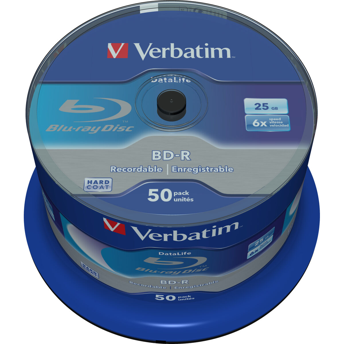 Blu-Ray BD-R Verbatim Datalife 50 Unidades 25 GB 6x - Effik Store