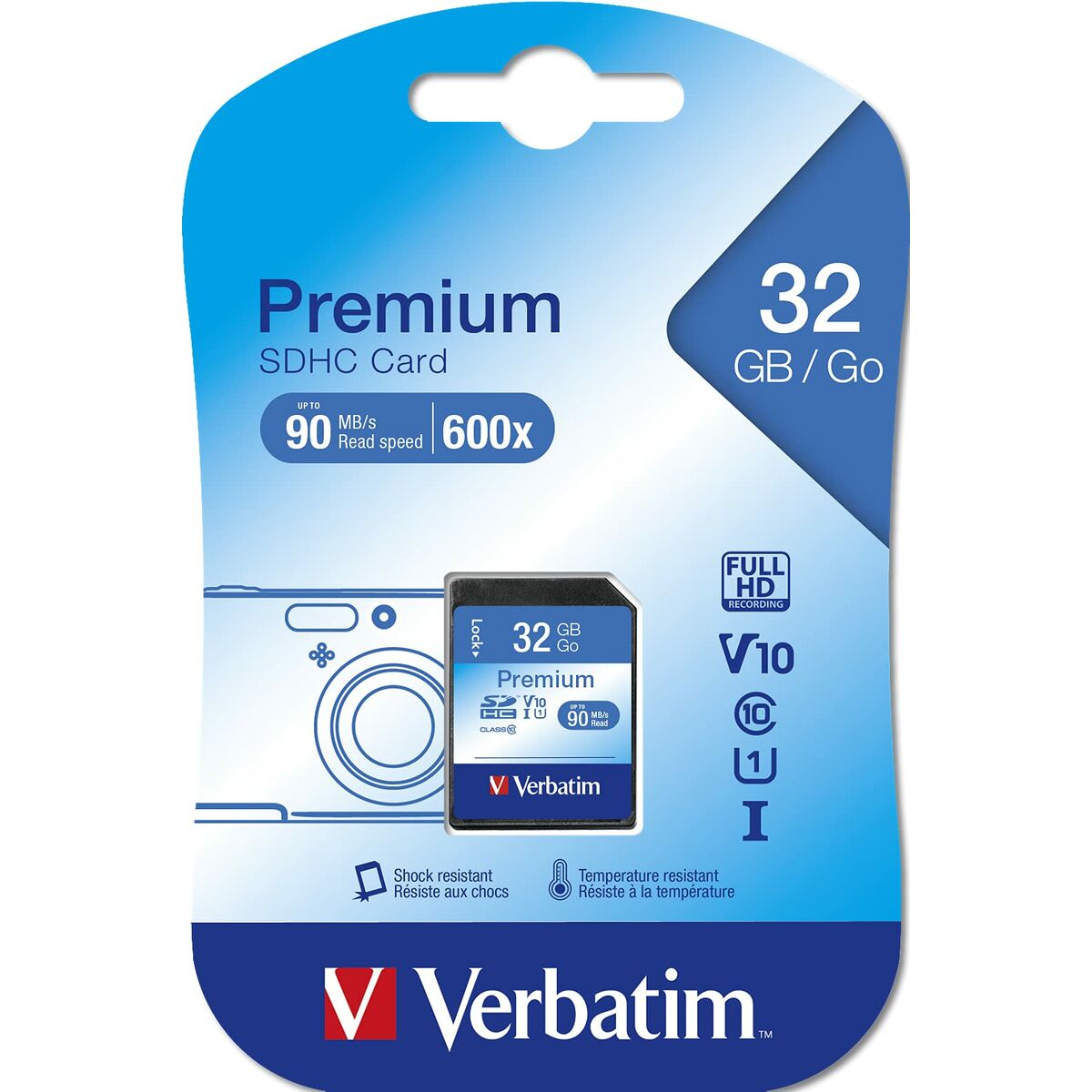 Tarjeta de Memoria SD Verbatim PREMIUM SDHC C10/U1 32 GB - Effik Store