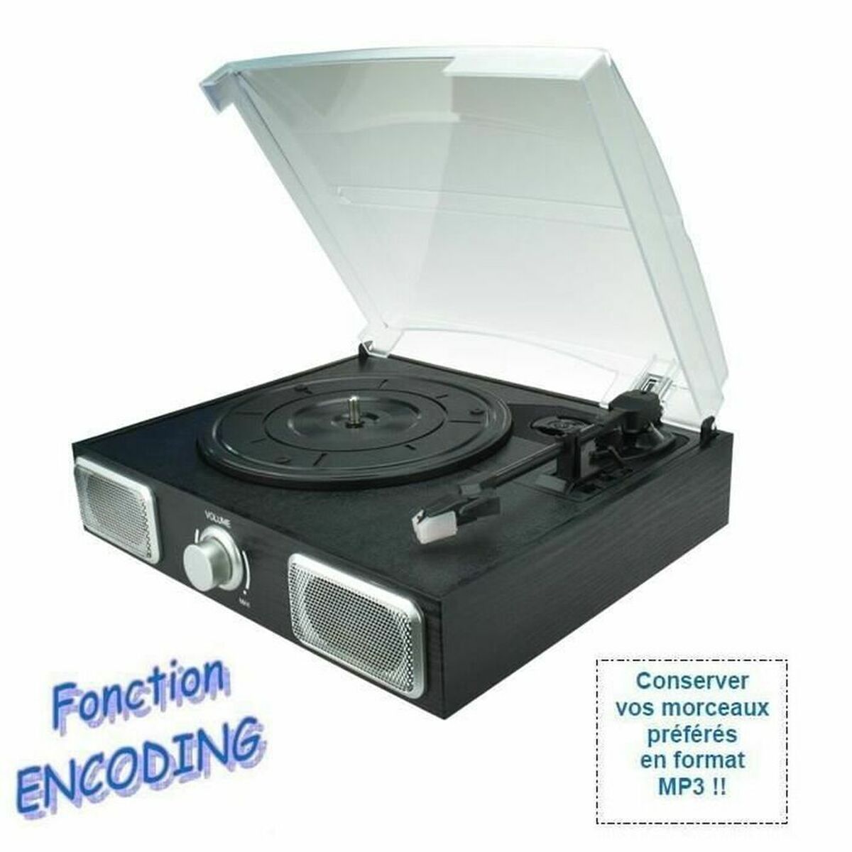 Tocadiscos Inovalley TD11 Transparente - Effik Store