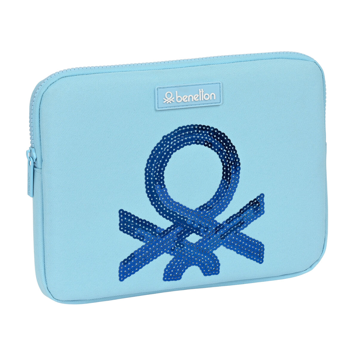 Funda para Portátil Benetton Sequins Azul claro (31 x 23 x 2 cm) - Effik Store