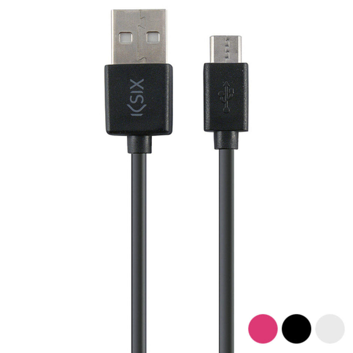 Cable KSIX BXCUSB01 Micro USB 1 m Negro - Effik Store