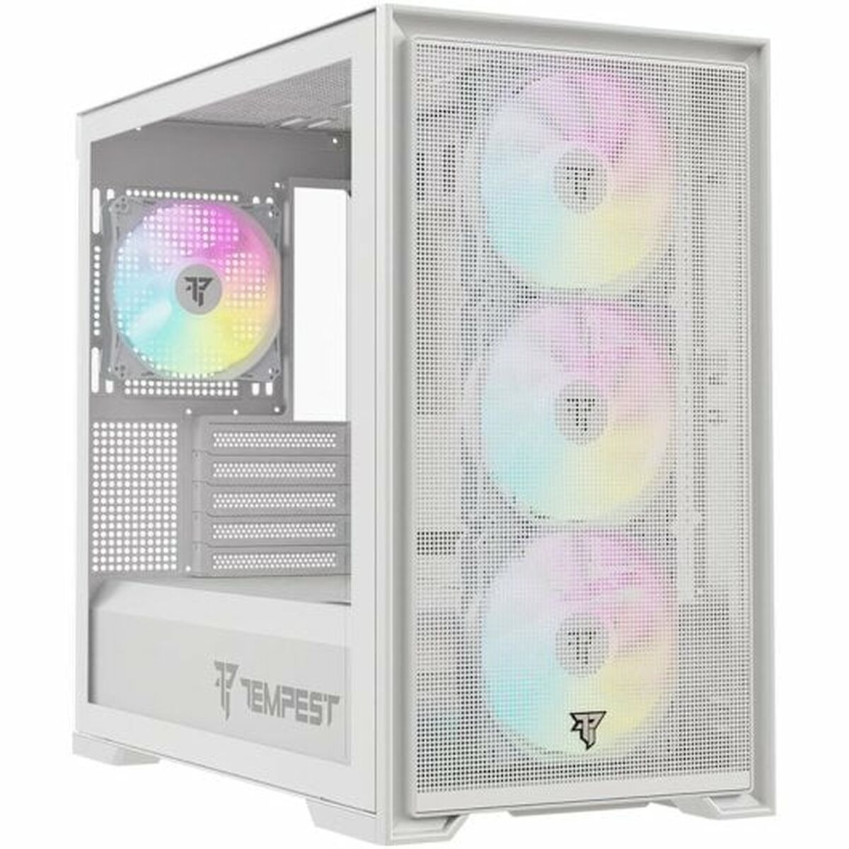 Caja Semitorre ATX Tempest Stronghold  Blanco - Effik Store