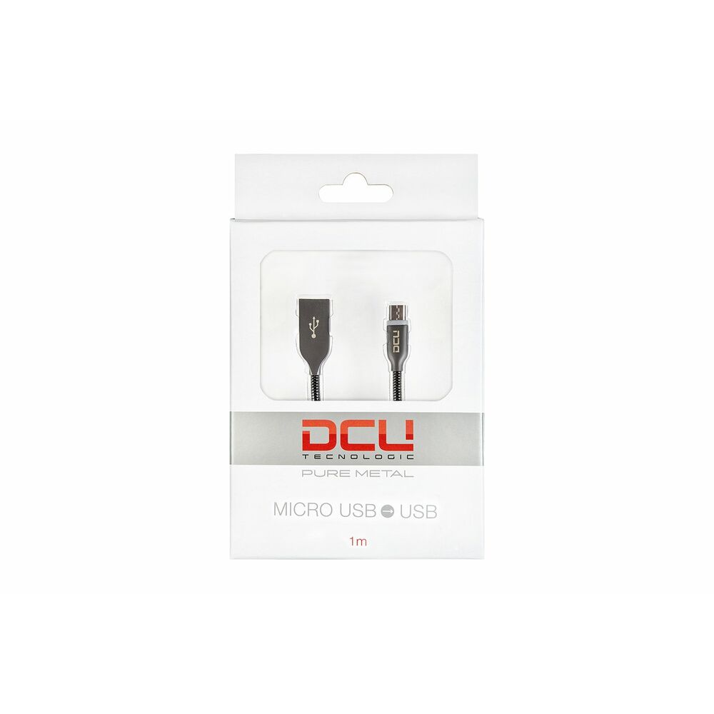 Cable USB a micro USB DCU 30401295 Gris 1 m - Effik Store