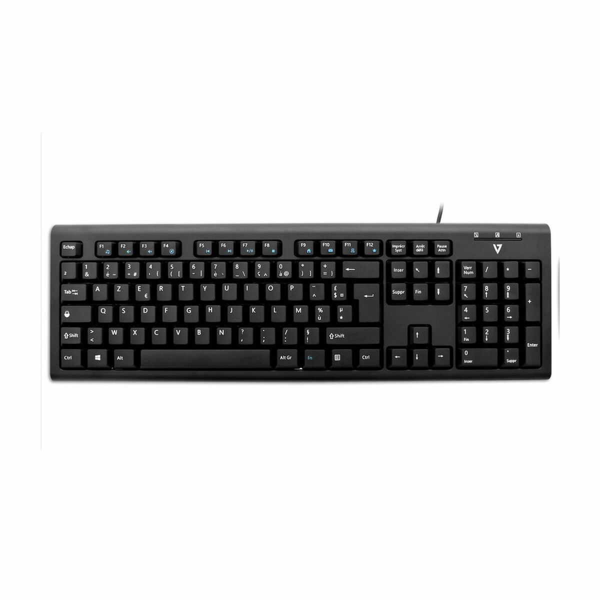 Teclado V7 KU200FR Negro Francés AZERTY - Effik Store