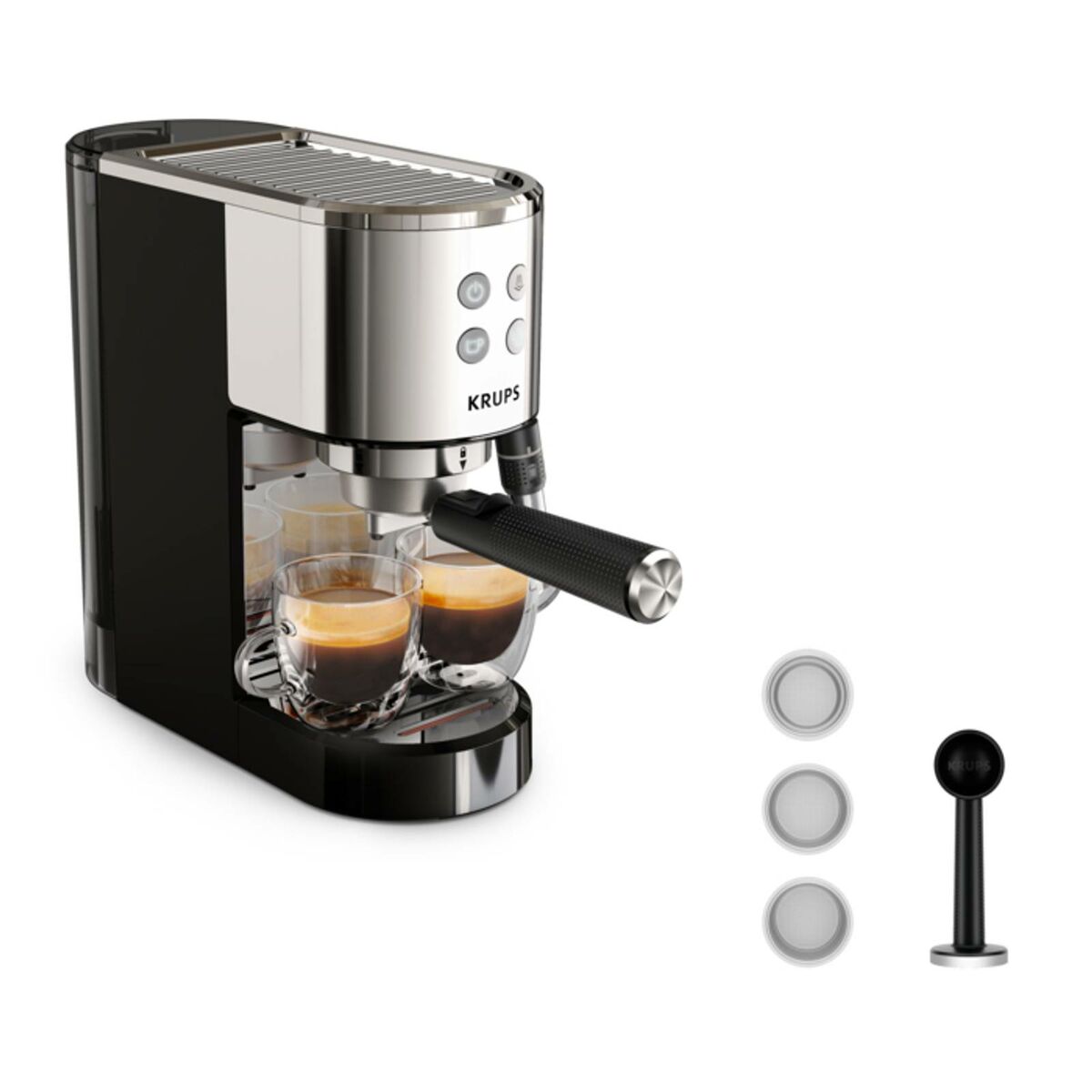 Cafetera Express de Brazo Krups XP440C 1350 W Acero - Effik Store