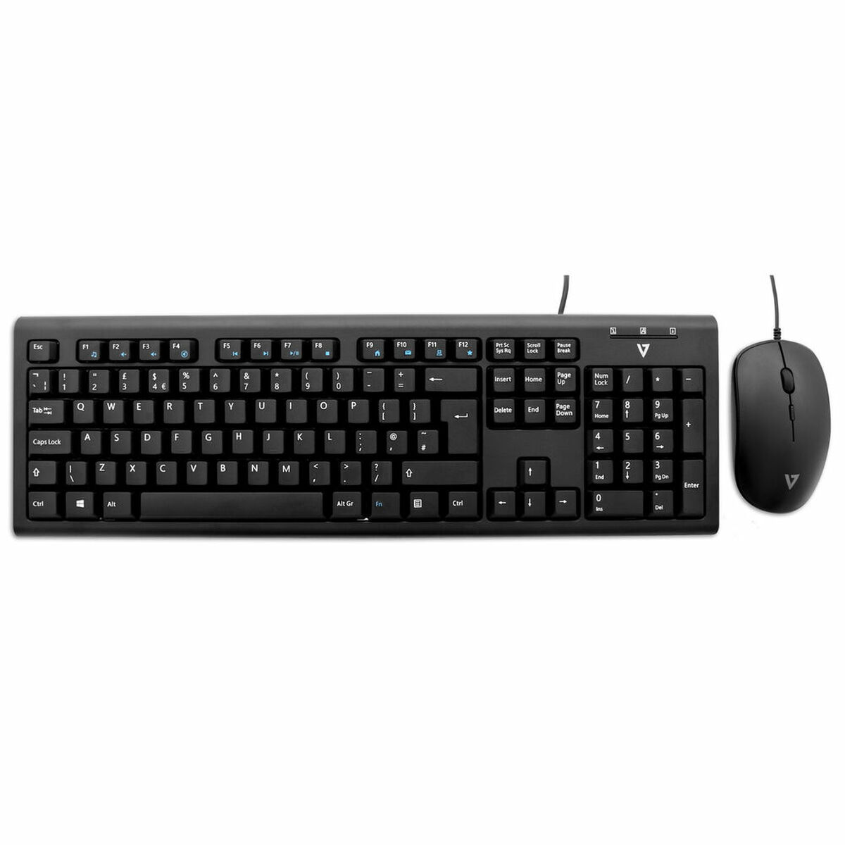 Teclado y Ratón V7 CKU200UK QWERTY Inglés - Effik Store