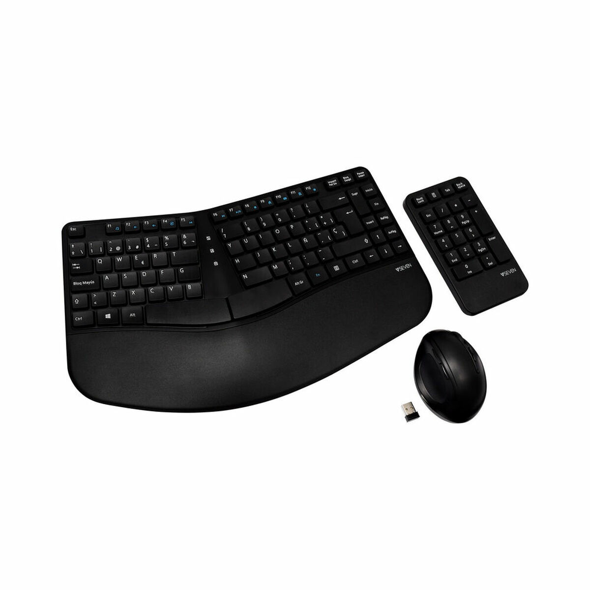 Teclado y Ratón Inalámbrico V7 CKW400ES Negro Español Qwerty Español - Effik Store