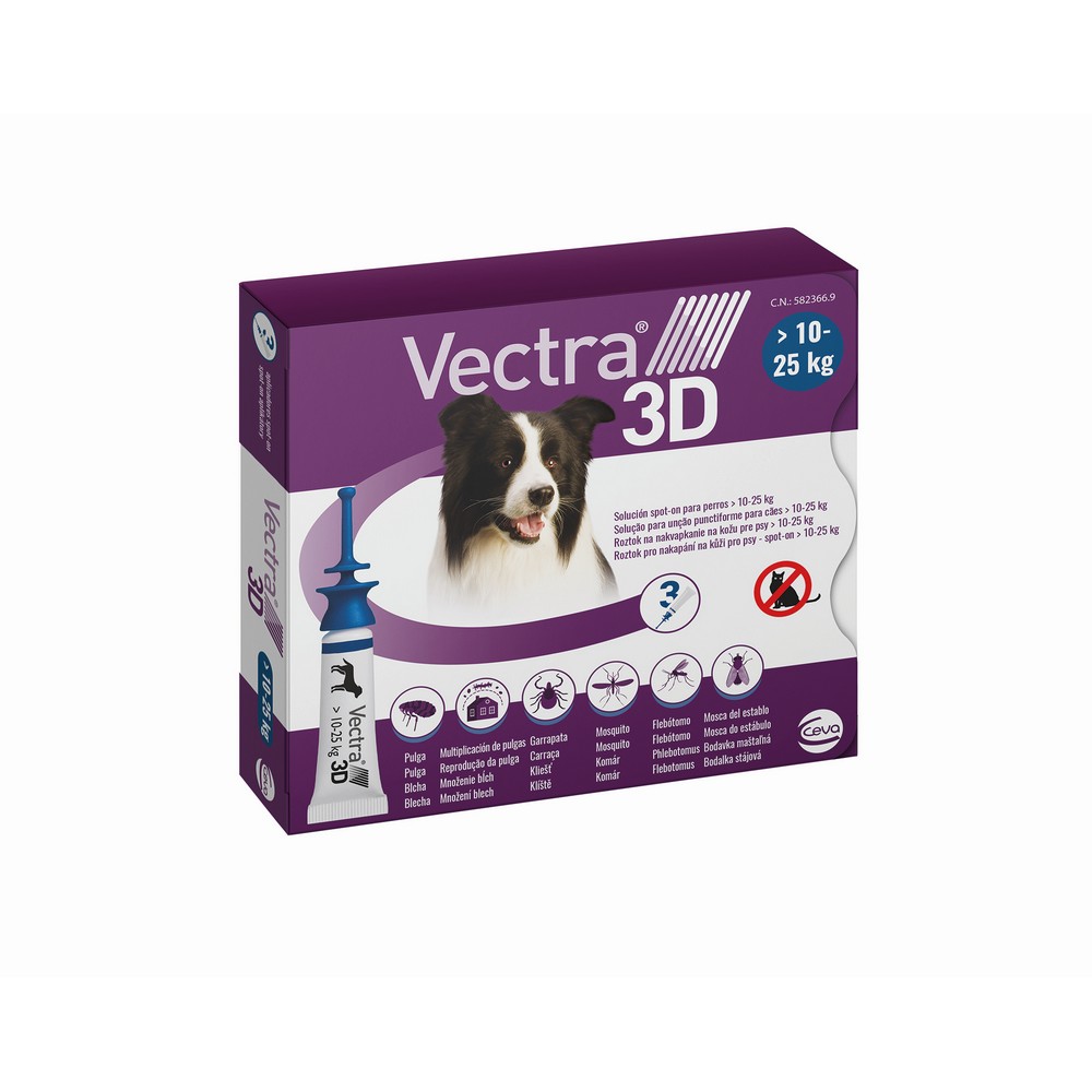 Pipeta para Perros Ceva 3D M 10-25 Kg 3 Unidades - Effik Store