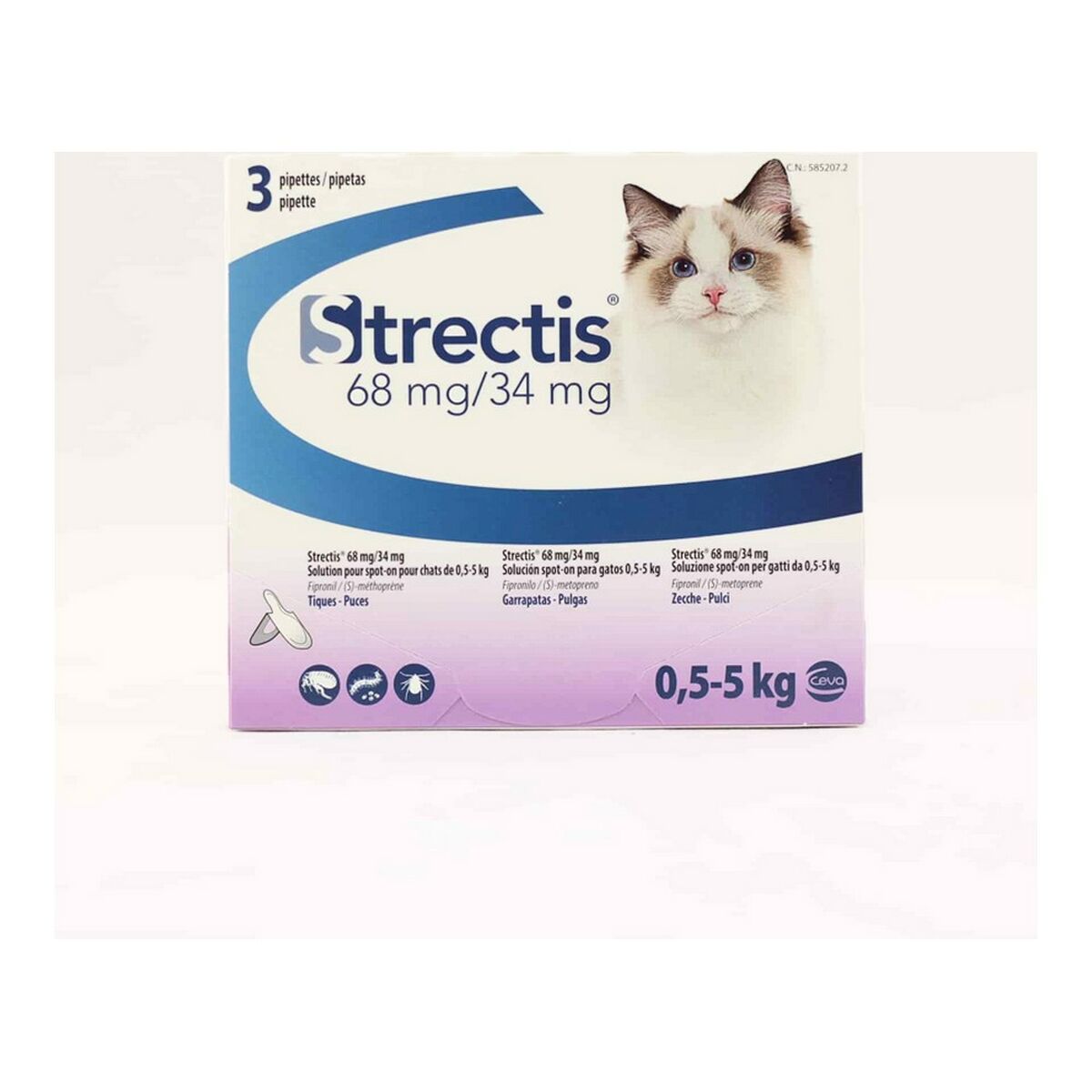 Antiparásitos Ceva Strectis Pipetas Gato - Effik Store