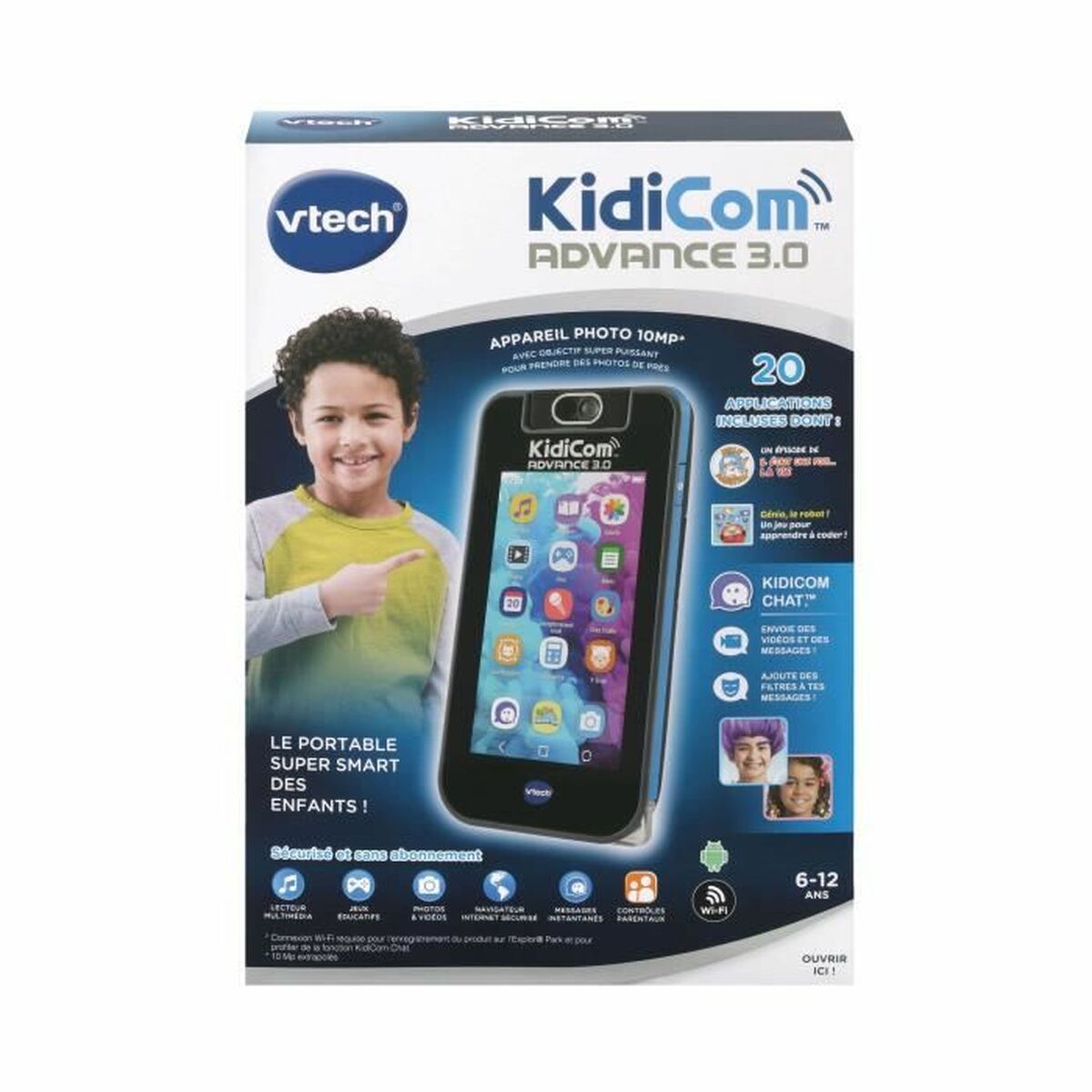 Teléfono Interactivo Vtech Kidicom Advance 3.0 Black - Effik Store