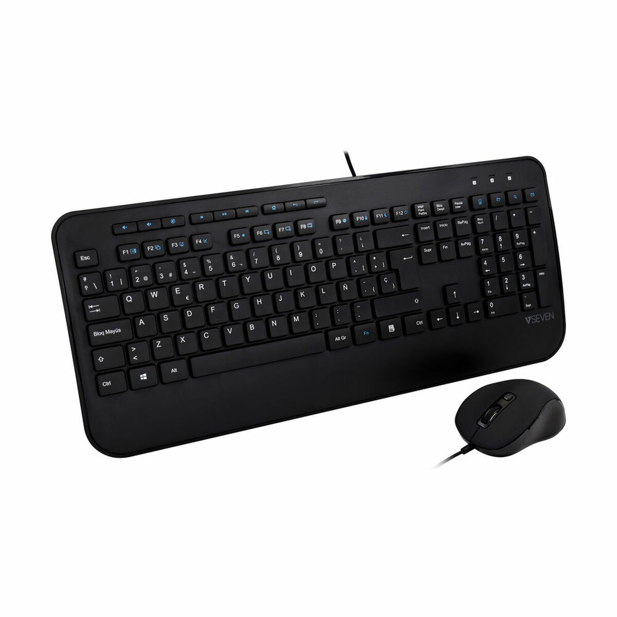 Teclado y Ratón V7 CKU300ES Español QWERTY - Effik Store