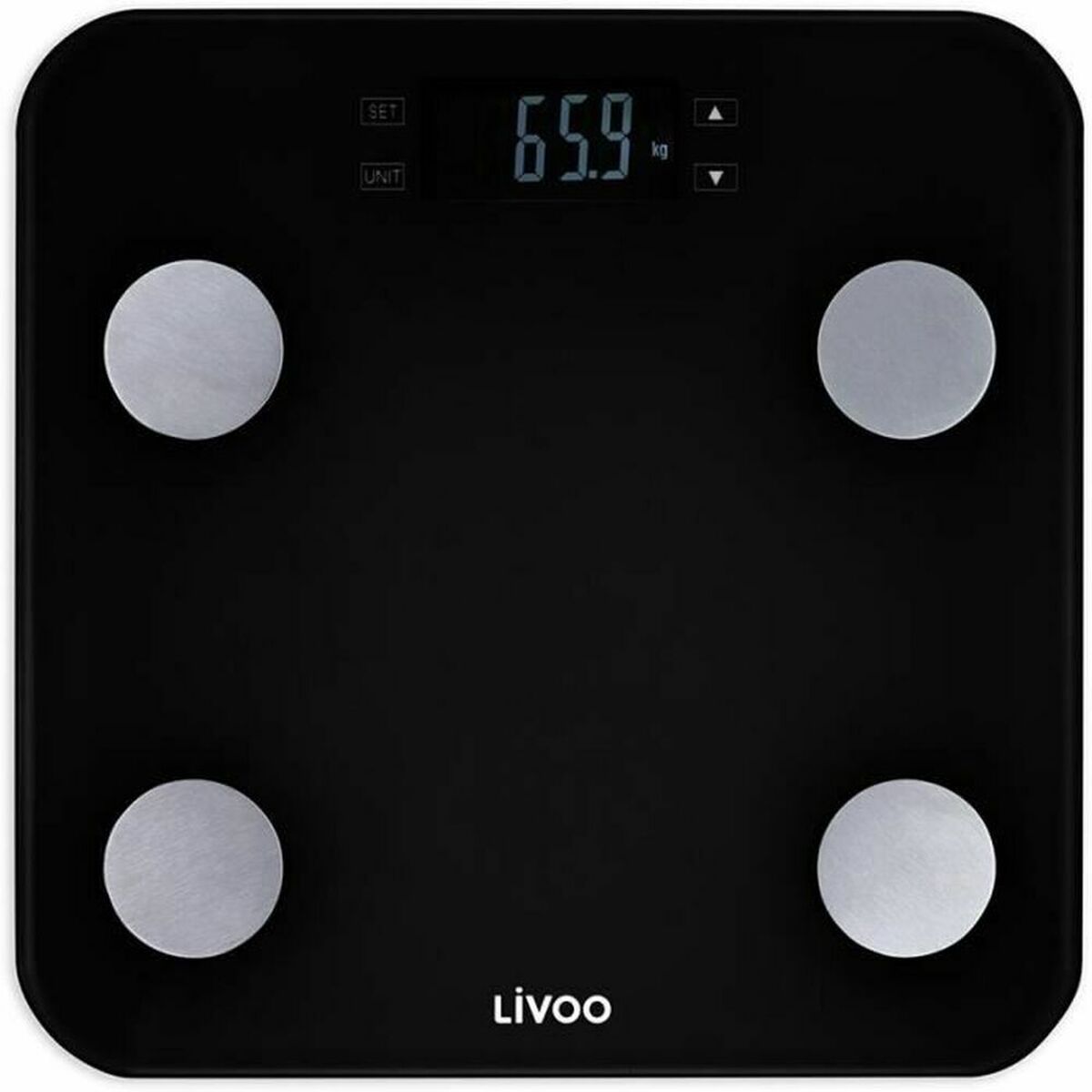 Báscula Digital de Baño Livoo DOM427N Negro Cristal Templado 180 kg - Effik Store