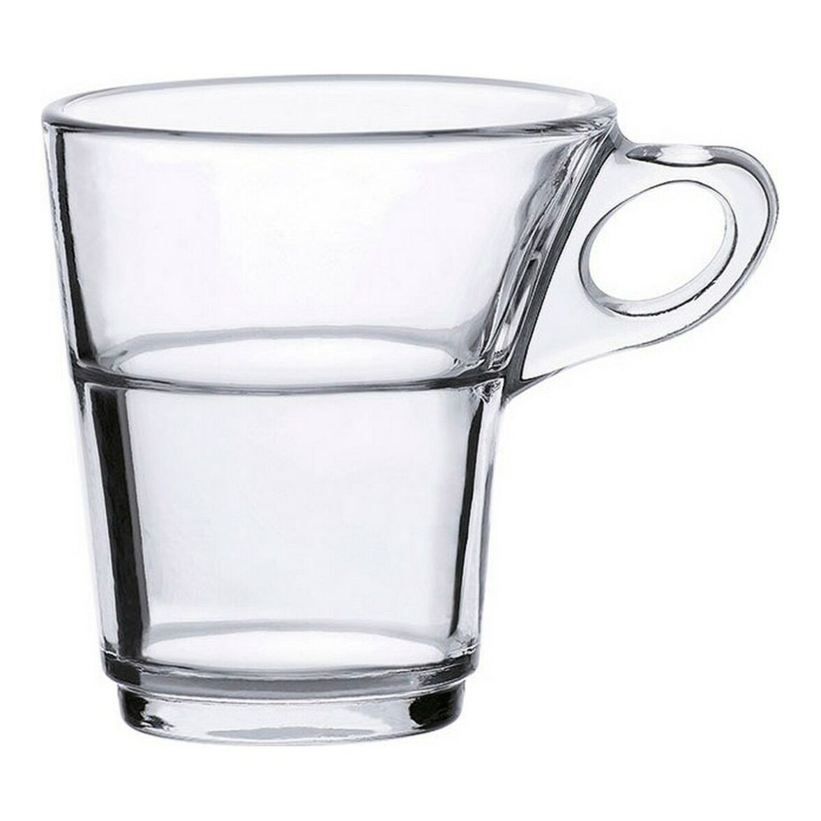 Juego de 6 Tazas de Café Duralex Caprice Transparente Cristal 90 ml 900 ml 6 Piezas (6 Unidades) - Effik Store