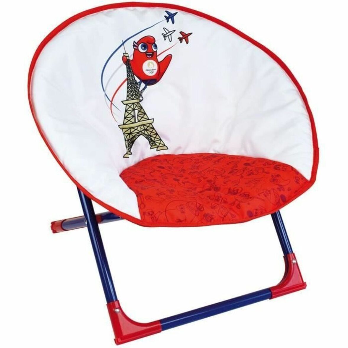 Sillón Infantil Fun House Paris 2024 Olympic Games Blanco Rojo - Effik Store