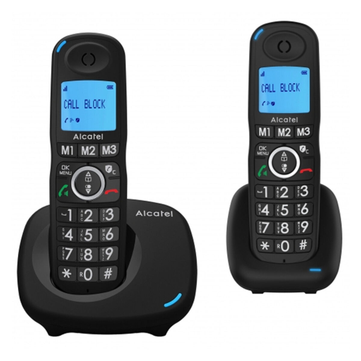 Teléfono Inalámbrico Alcatel Versatis XL 535 Duo Negro (2 pcs) - Effik Store