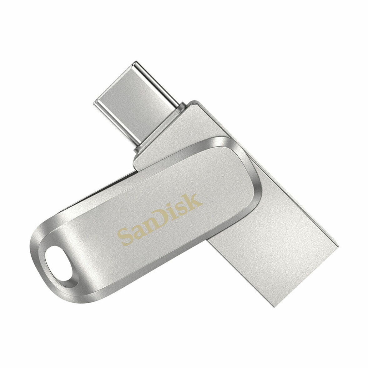 Memoria USB SanDisk Ultra Dual Drive Luxe Plateado Acero 256 GB - Effik Store