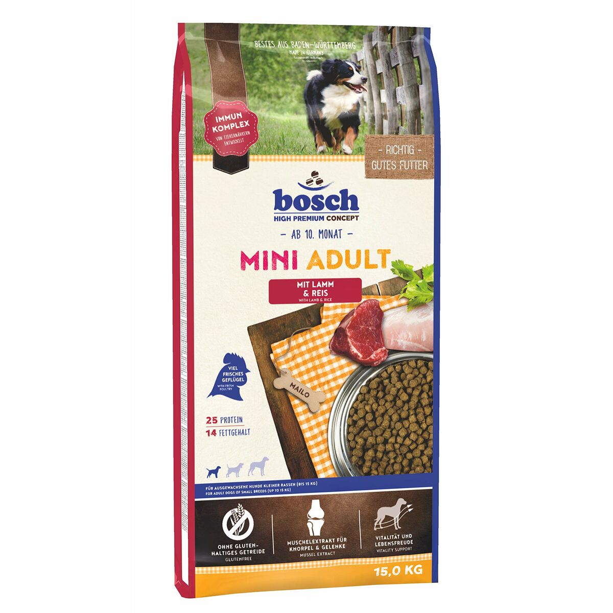 Pienso BOSCH   Adulto Cordero Arroz 15 kg - Effik Store