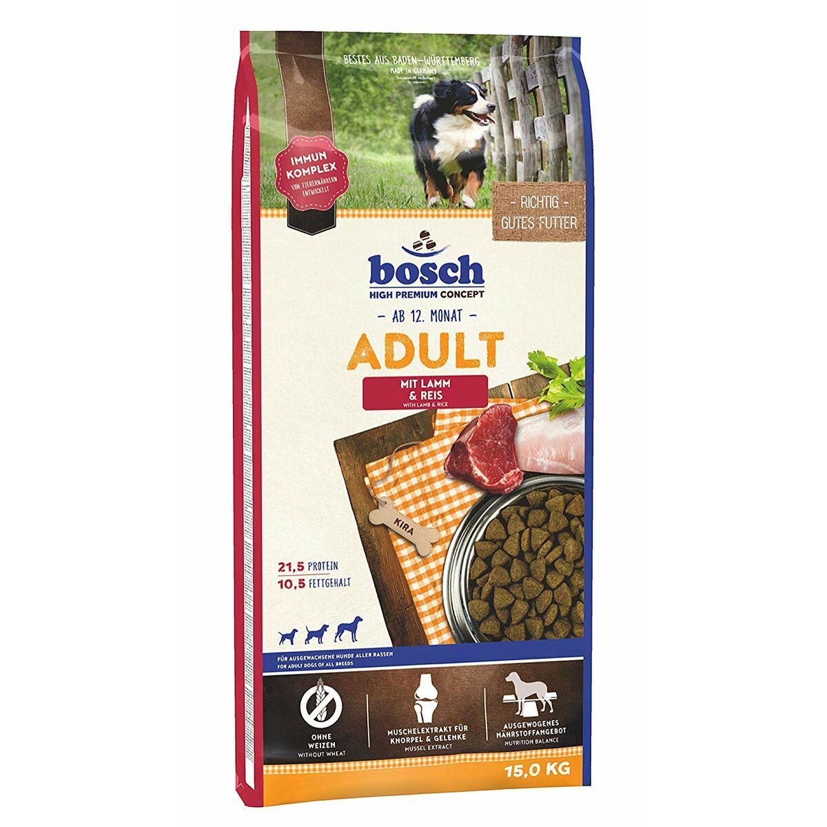 Pienso BOSCH   Adulto Cordero Arroz 15 kg - Effik Store