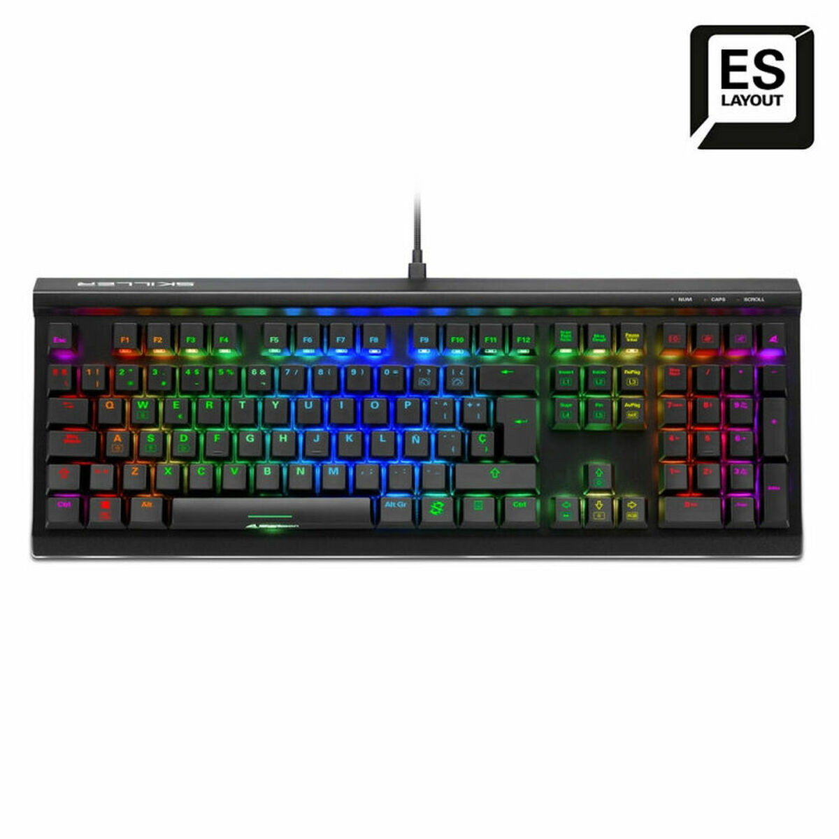 Teclado Gaming Sharkoon SKILLER SGK60 RGB Negro Qwerty Español - Effik Store