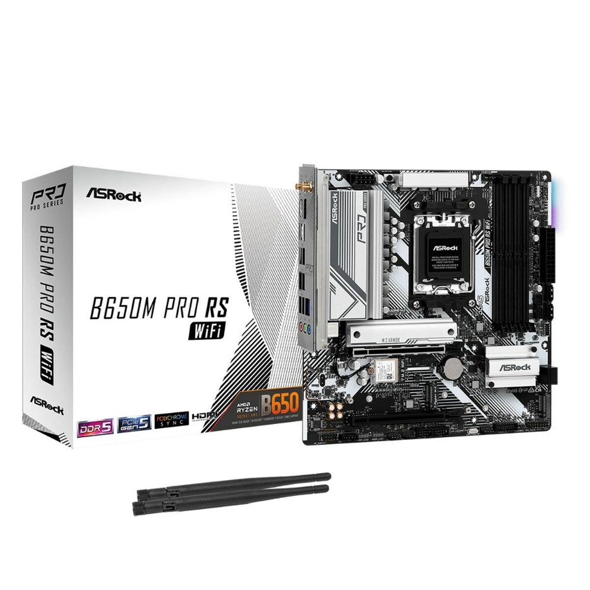 Placa Base ASRock B650M PRO RS WIFI Intel Wi-Fi 6 AMD B650 AMD AM5 - Effik Store