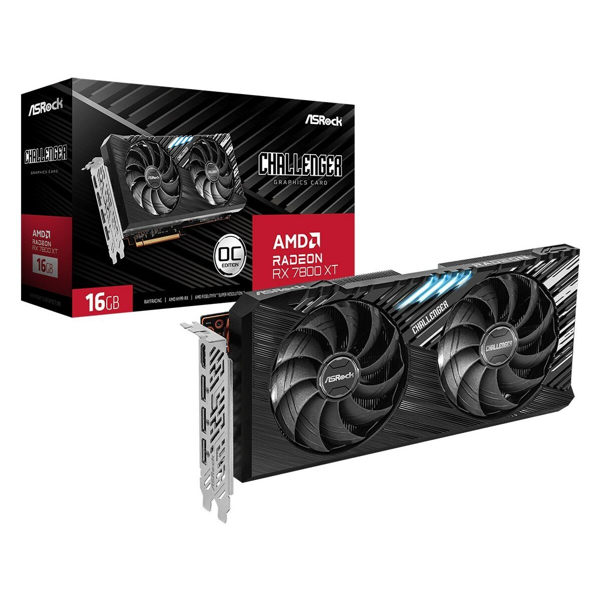 Tarjeta Gráfica ASRock RX7800XT CL 16GO AMD AMD RADEON RX 7800 XT 16 GB GDDR6 - Effik Store