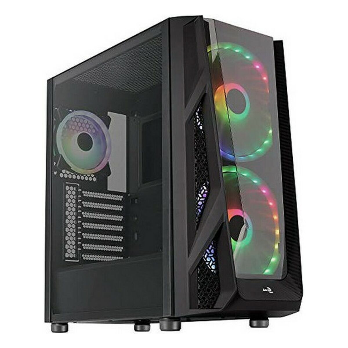 Caja Semitorre Micro ATX / Mini ITX / ATX Aerocool ACCM-PB20033.11 RGB USB 3.0 Ø 20 cm Negro - Effik Store