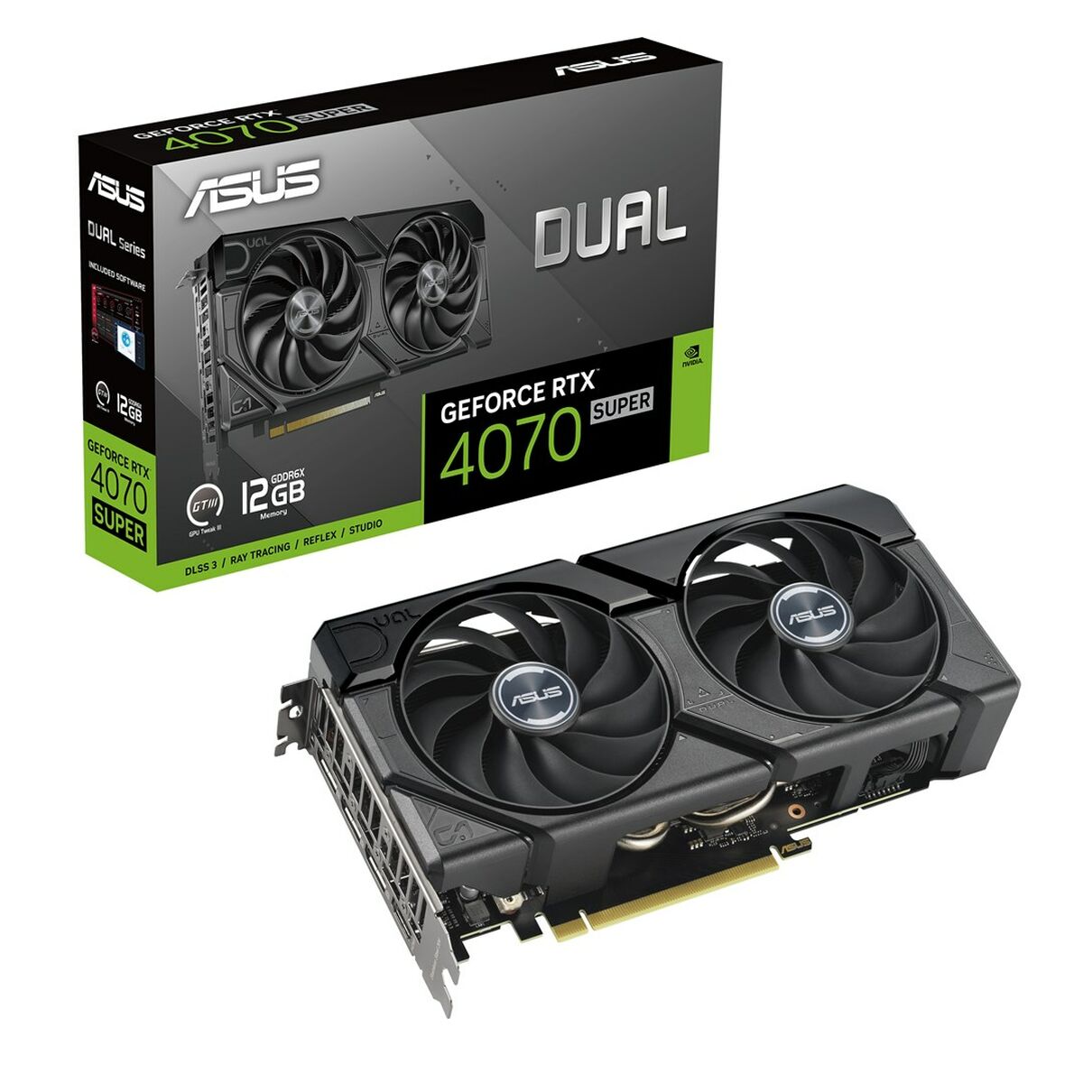 Tarjeta Gráfica Asus 90YV0KC1-M0NA00 RTX 4070 SUPER 12 GB GDDR6X - Effik Store