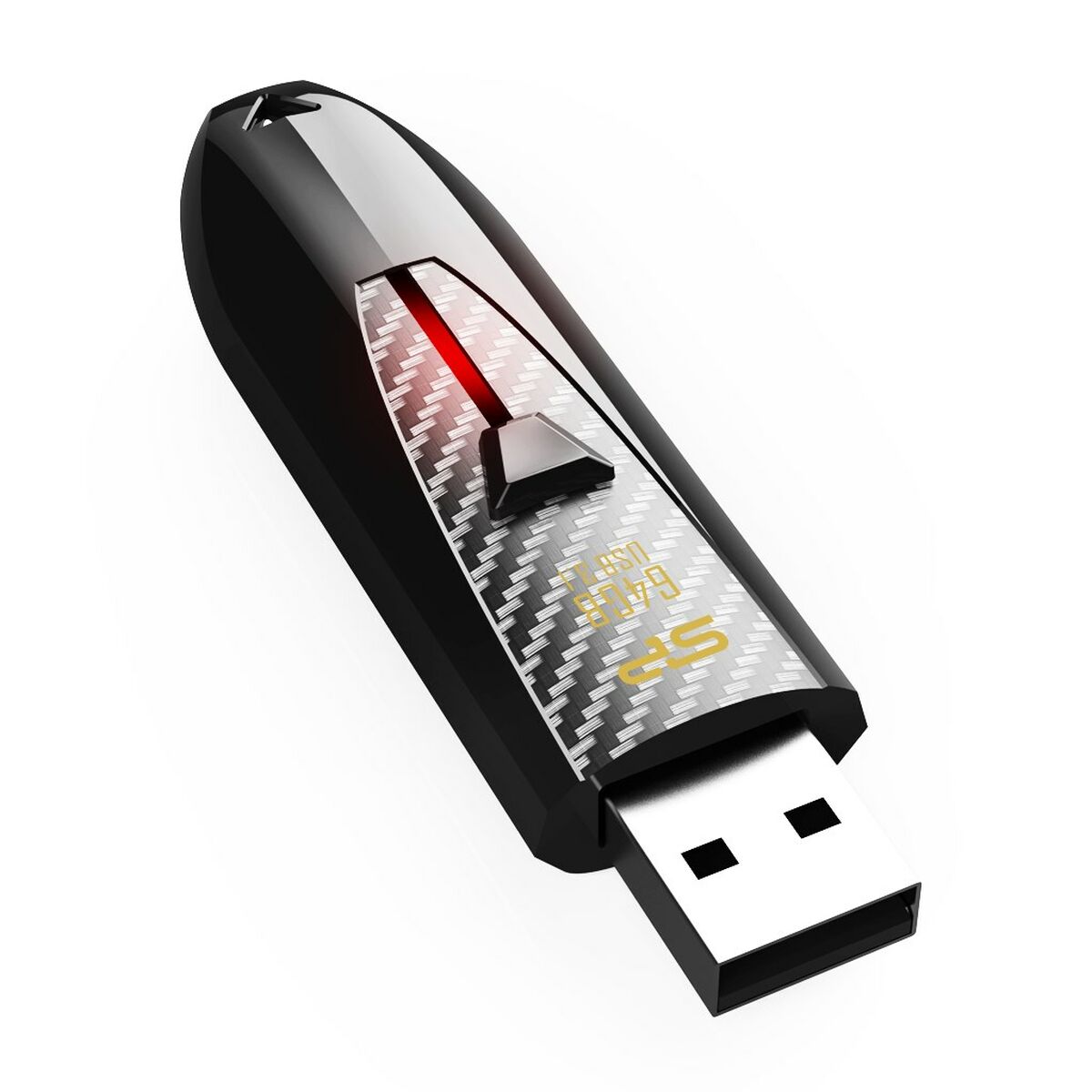 Memoria USB Silicon Power Blaze B25 Negro 64 GB - Effik Store