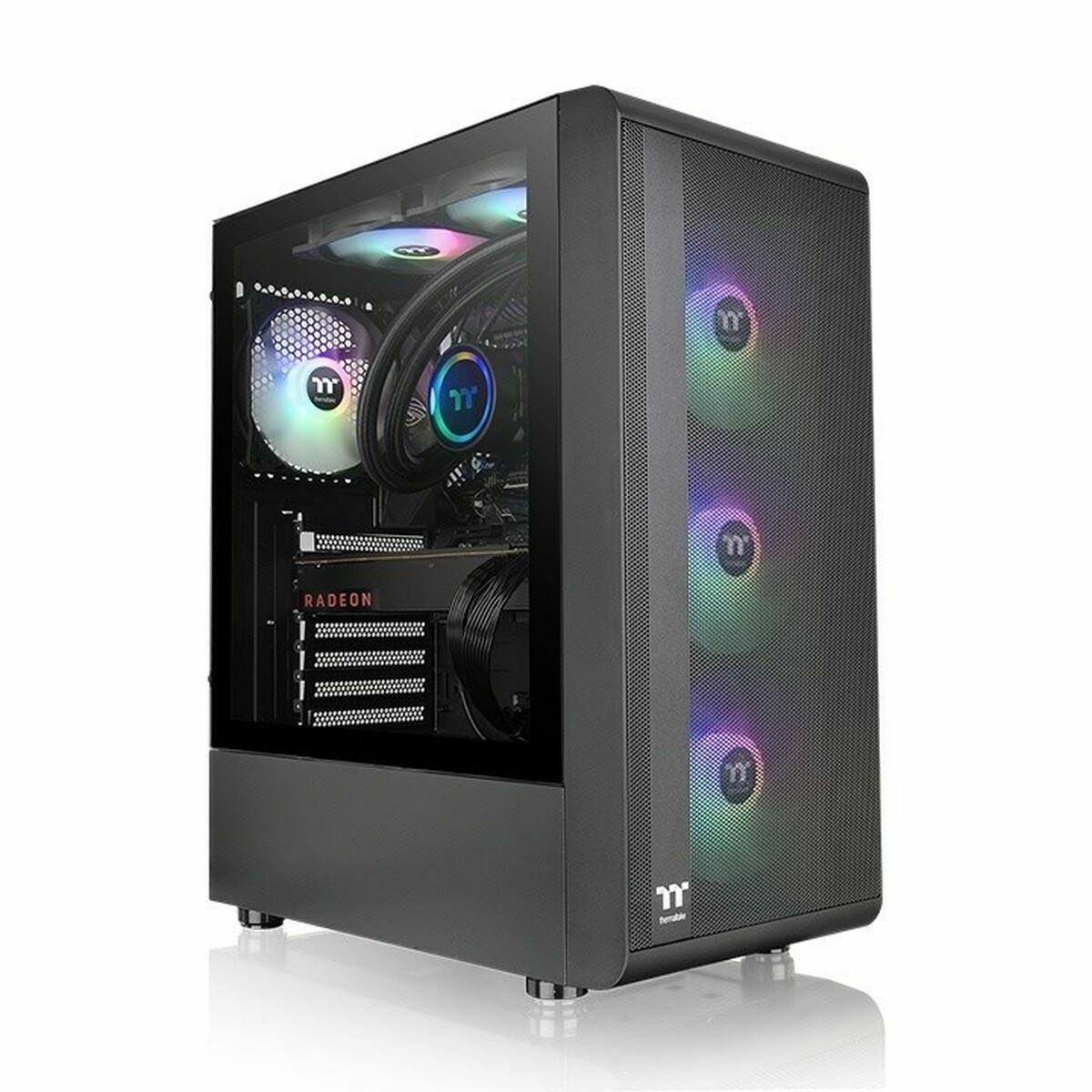 Caja Semitorre ATX THERMALTAKE S200 TG ARGB Negro - Effik Store