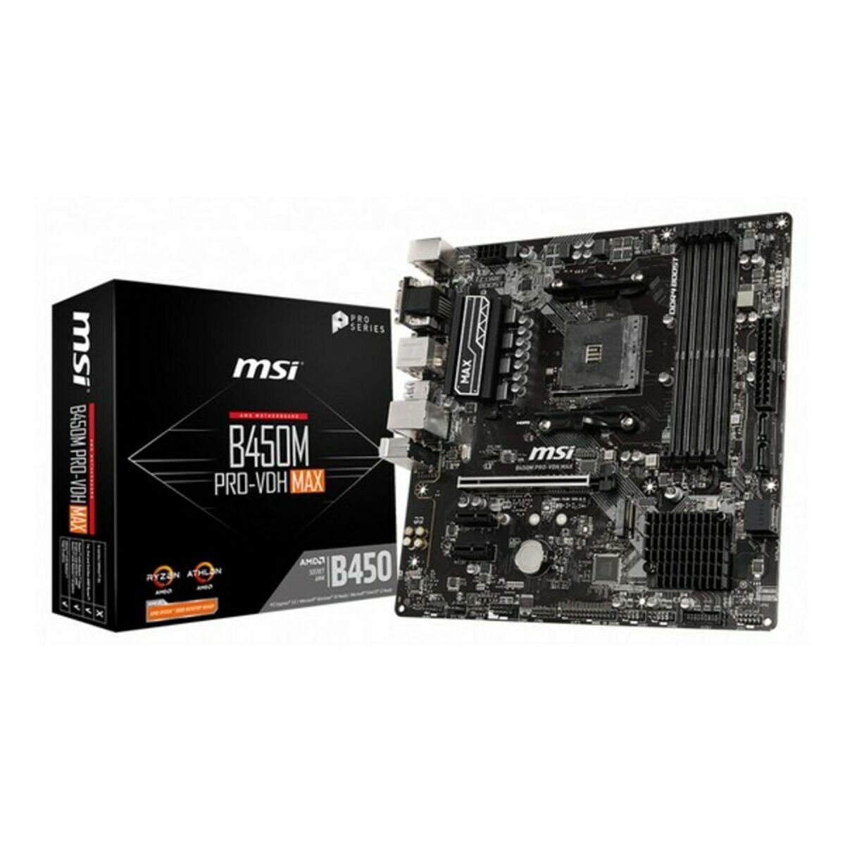 Placa Base MSI B450M PRO-VDH MAX mATX AM4 - Effik Store