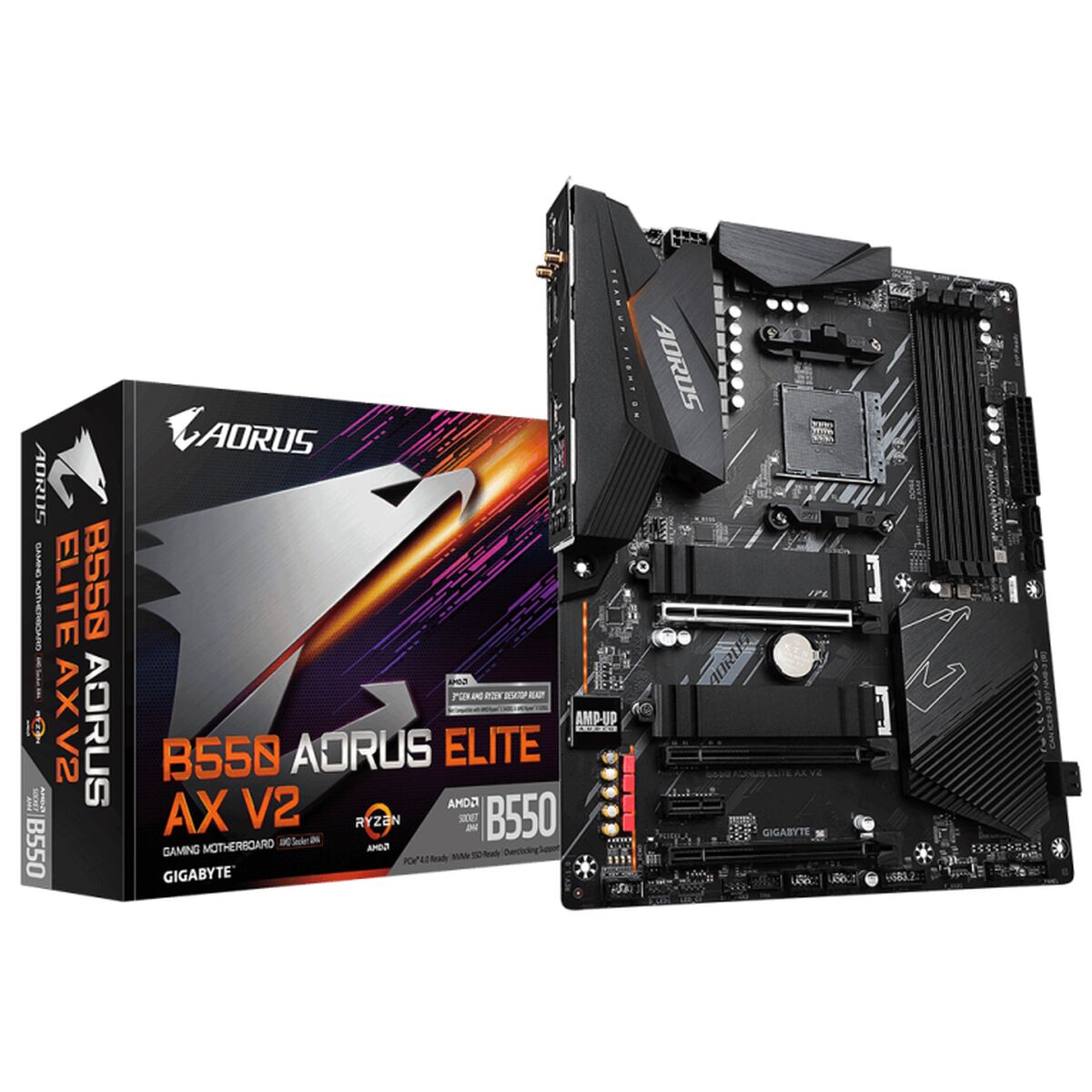 Placa Base Gigabyte B550 AORUS ELITE AX V2 AMD B550 AMD AMD AM4 - Effik Store