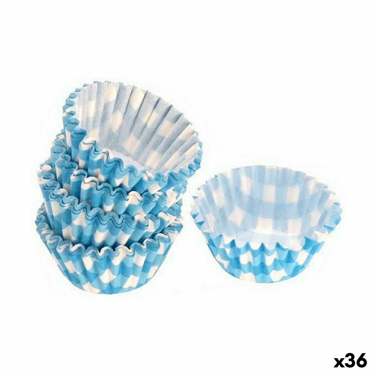 Set de Moldes de Repostería Wooow Desechable Azul (36 Unidades) (100 pcs) - Effik Store