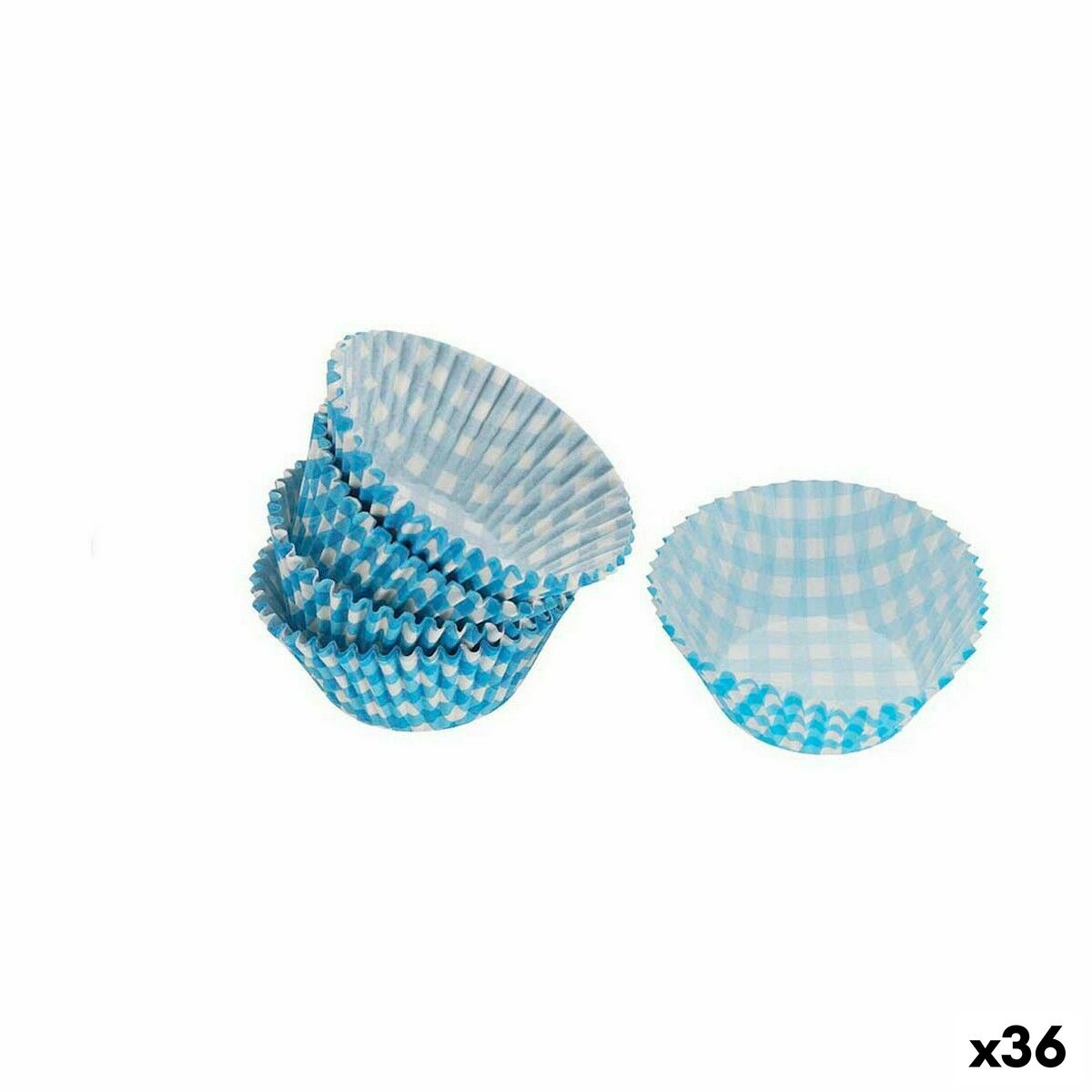 Set de Moldes de Repostería Wooow Desechable Azul (36 Unidades) (50 pcs) - Effik Store