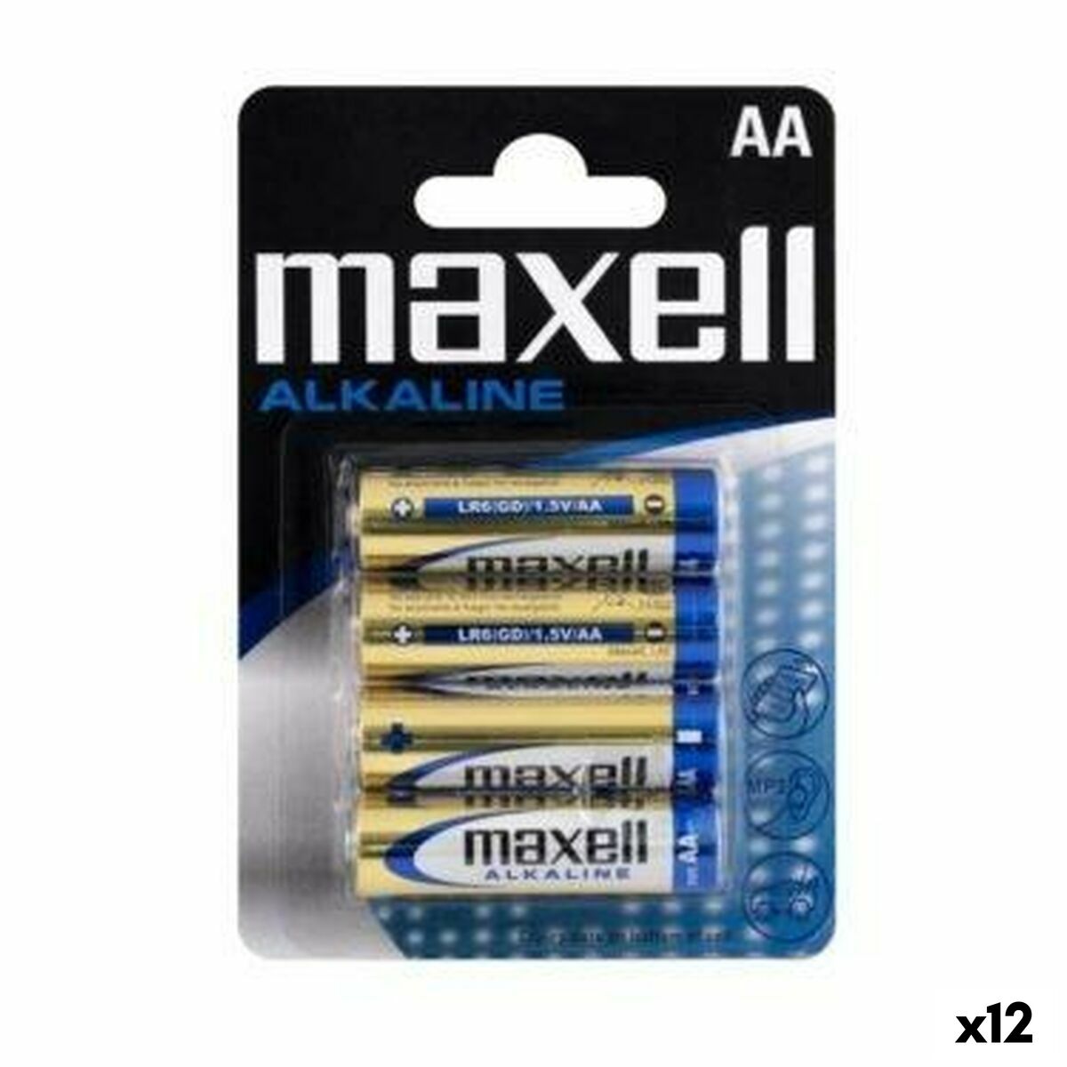 Pilas Alcalinas Maxell LR06 (12 Unidades) - Effik Store