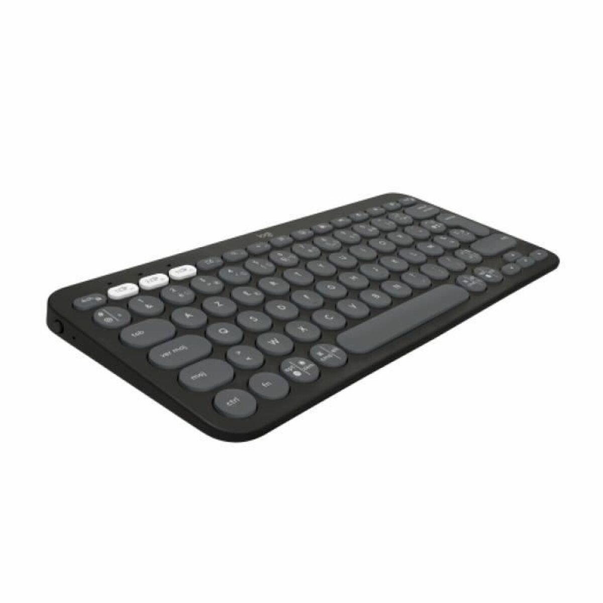 Teclado Bluetooth con Soporte para Tablet Logitech K380 Francés Gris Grafito Gris oscuro AZERTY - Effik Store