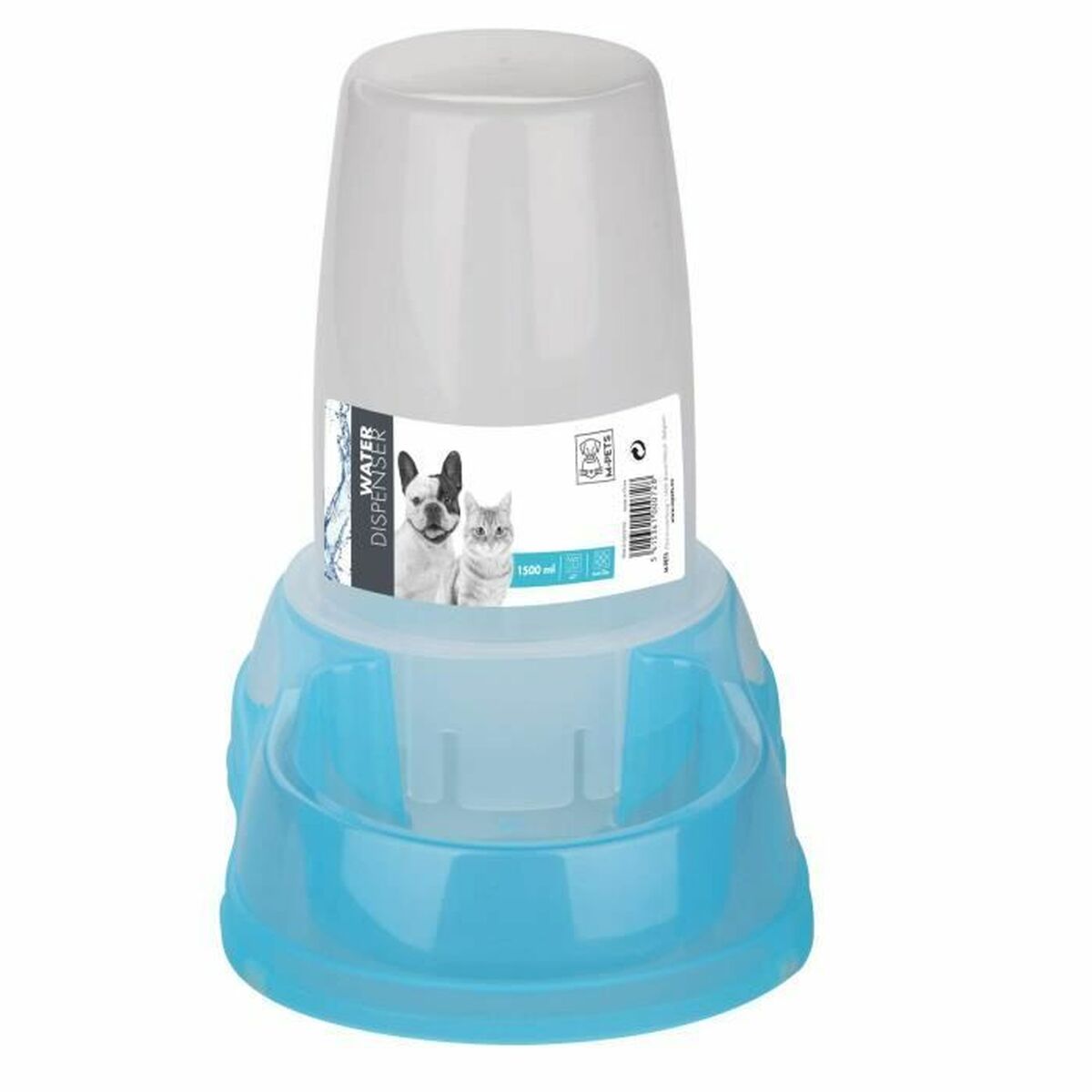 Dispensador de Agua MPETS Azul Plástico 1,5 L - Effik Store