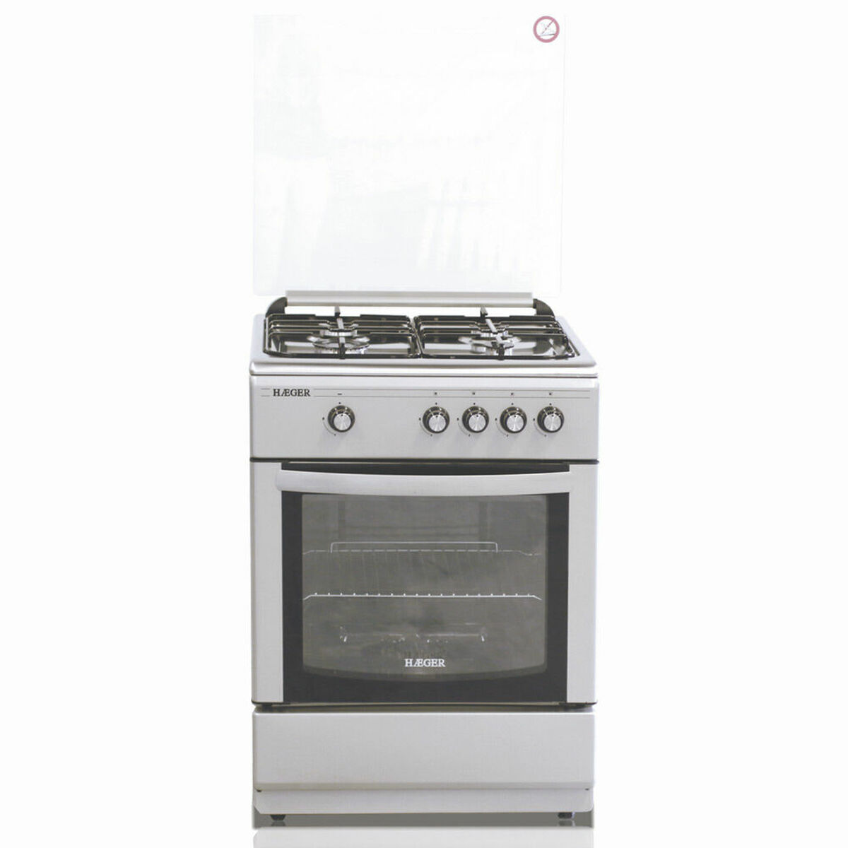 Cocina de Gas Haeger GC-SS6.011A Gris Metálico Mate Horno Blanco (61 L) - Effik Store