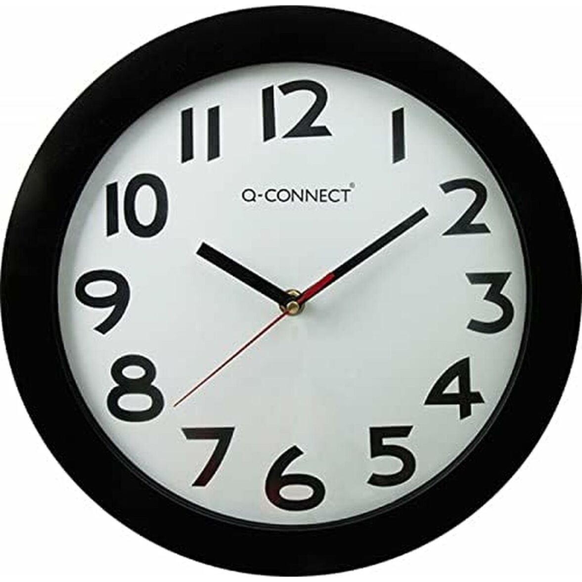 Reloj de Pared Q-Connect KF15590 Negro Ø 30 cm Plástico - Effik Store