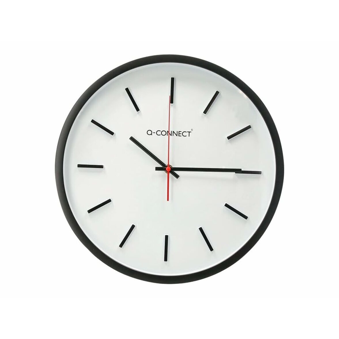 Reloj de Pared Q-Connect KF16951 Ø 34,4 cm Blanco/Negro Plástico - Effik Store