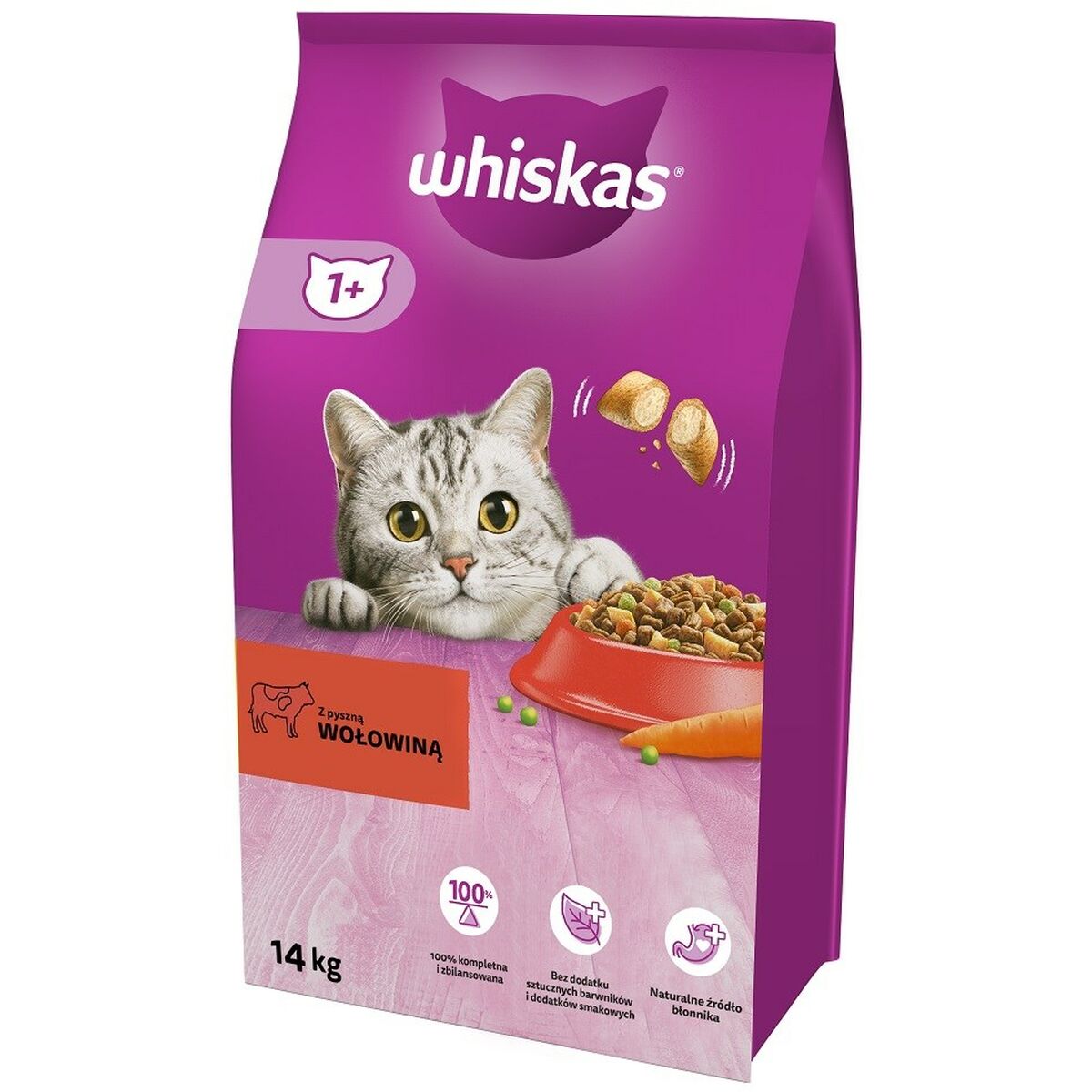 Comida para gato Whiskas 5900951014345 Adulto Ternera 14 Kg - Effik Store