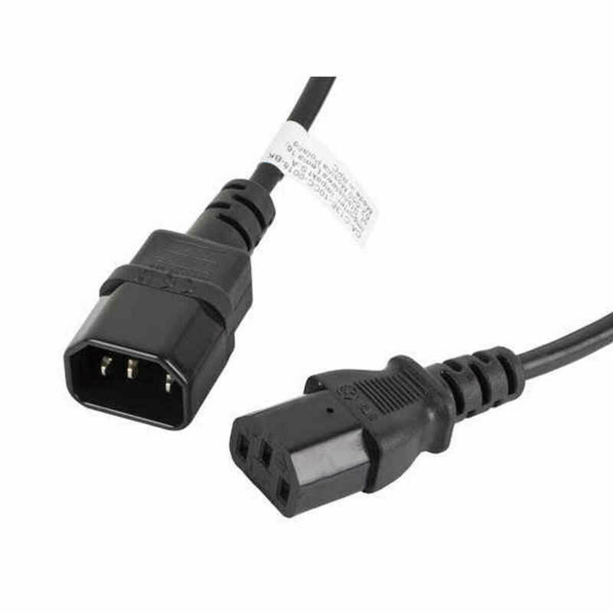 Cable Alimentación CPU - Monitor Lanberg CA-C13E-10CC-0018-BK Negro C13 C14 1,8 m - Effik Store