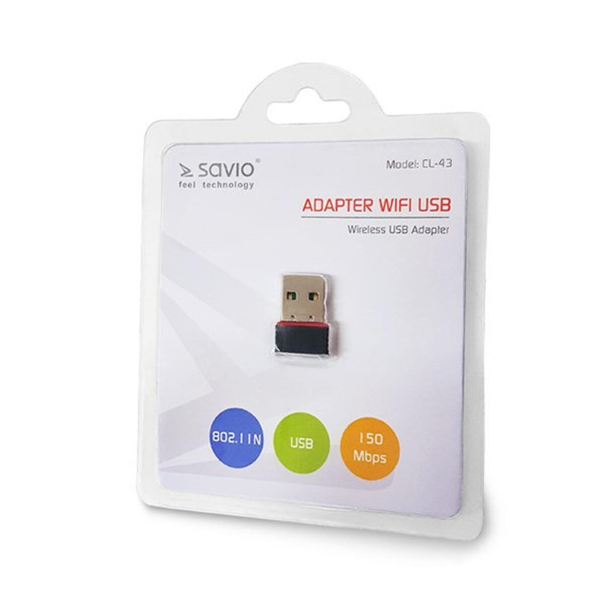 Adaptador de Red Savio CL-43 - Effik Store